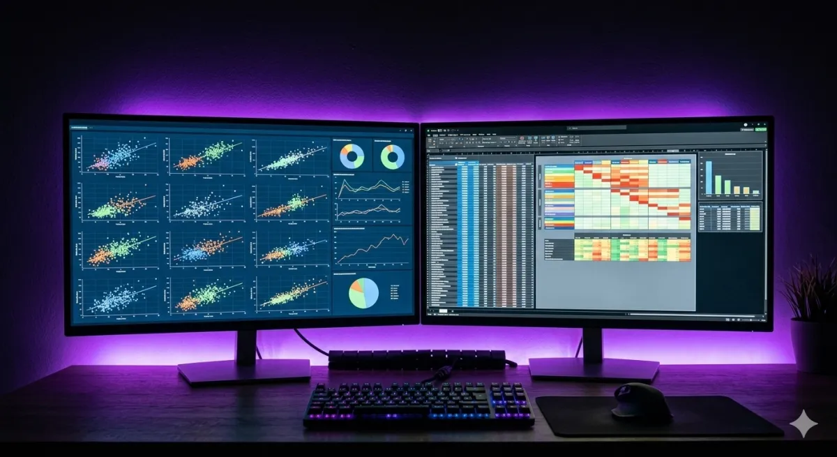 Spreadsheets transforming into data analysis dashboards